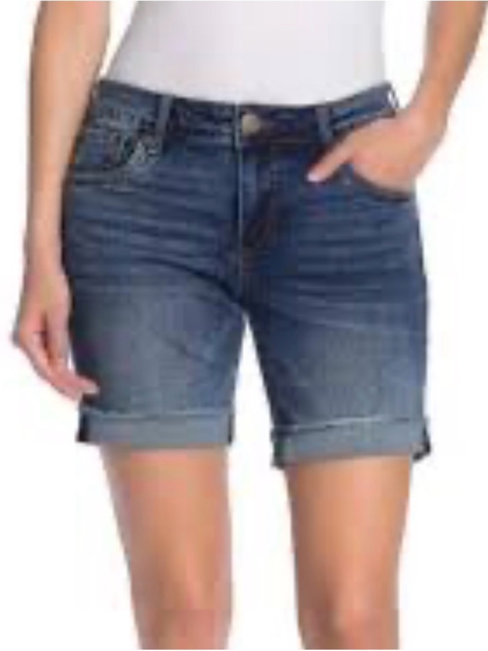 Kut from the Kloth Women's Katy boyfriend shorts Rolled-Hem Denim